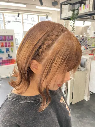 ミディアム カラー ヘアアレンジ CORE blanc所属・COREblanc ゆきの／表参道 原宿のヘアスタイル