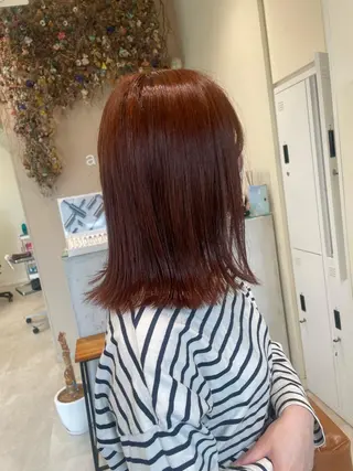 ミディアム カラー ボブ/インナーカラー /眉毛/Miyuのヘアスタイル