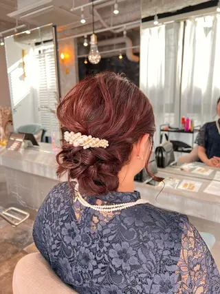 セミロング 💓Yuri💓 ハイトーン/デザインのヘアスタイル