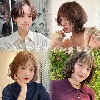 パーマ レイヤー/暖色カラー /パーマ/落合 歩夢のヘアスタイル