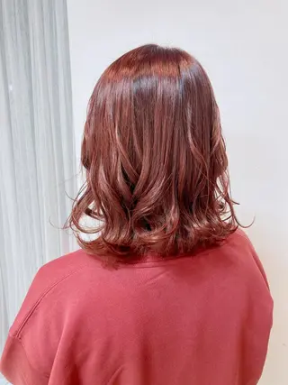 ミディアム カラー 浅岡 のどかのヘアスタイル