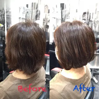 ミディアム カラー Annon プライベートサロンのヘアスタイル