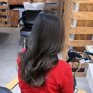 ミディアム カラー パーマ ブリーチなし/ ベージュ/akiraのヘアスタイル