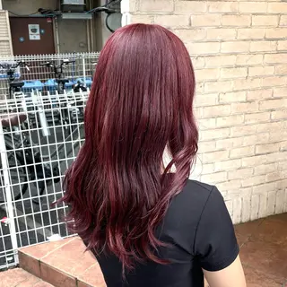 セミロング カラー 横浜パーマ🌐 暖色カラー🍒もえかのヘアスタイル