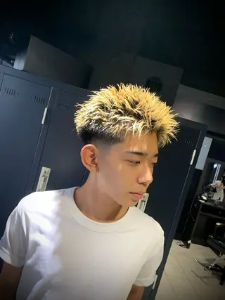 ショート メンズ メンズパーマ/難波/ 心斎橋　室園亮佑のヘアスタイル