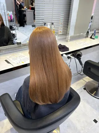 ロング カラー 透明感ベージュカラー 🪞上野🪞AIのヘアスタイル