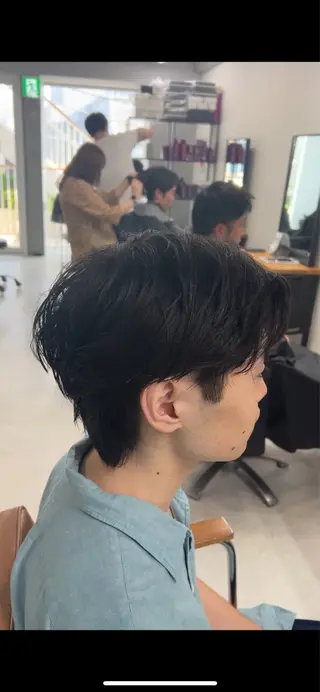 メンズ カズキ🌼曲がる縮毛 /くせ毛パーマのヘアスタイル