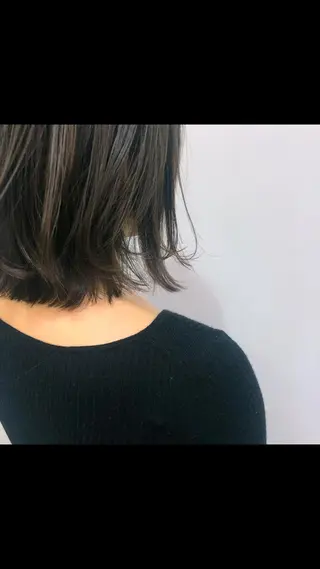 ミディアム カラー 酸性縮毛矯正🧴韓国 レイヤー/髪質改善のヘアスタイル