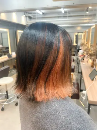 ミディアム カラー ハイトーン透明感/レ イヤー/ririkaのヘアスタイル