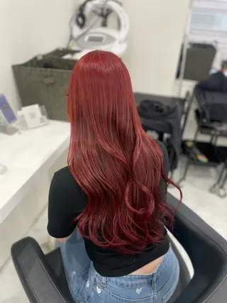 ロング カラー ハイトーン🤍ブロン ド🤍MISAKIのヘアスタイル