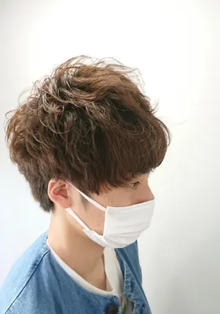 パーマ メンズ 透明感ハイトーン☆ 今津 佑太のヘアスタイル