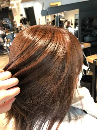 セミロング カラー ヘアアレンジ 【柔らか透明感✨/ 似合せ前髪】大石葉月のヘアスタイル