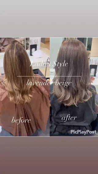 セミロング 大人女性ぼかし メンズ強化🦙平作のヘアスタイル