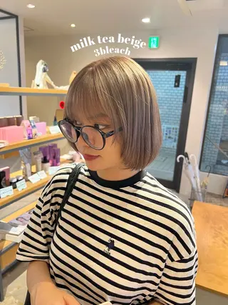 ミディアム カラー Kana 🍋 ハイトーン【高円寺】のヘアスタイル