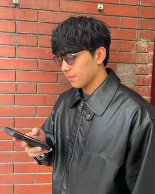 ミディアム パーマ メンズ 【柏メンズパーマ職人 】店長 KAZUMAのヘアスタイル