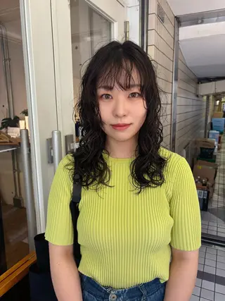 セミロング パーマ kaito パーマ募集！🔵のヘアスタイル