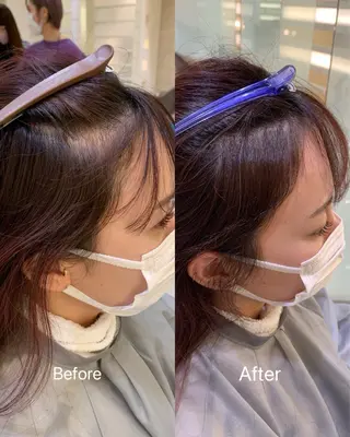 パーマ 韓国レイヤー🪽 耳ツボジュエリーのヘアスタイル