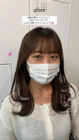 ロング amu所属・立野 莉央のヘアスタイル