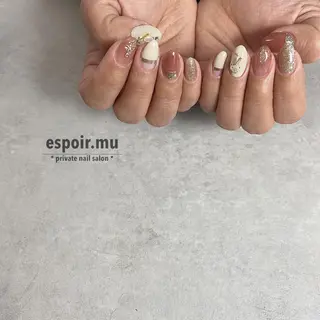 セミロング ネイル espoir. muのネイルデザイン