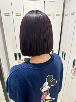 ミディアム カラー ブリーチ/艶カラー /縮毛矯正/みなのヘアスタイル