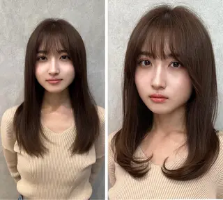 セミロング 銀座副店長/レイヤー /髪質改善/田島のヘアスタイル