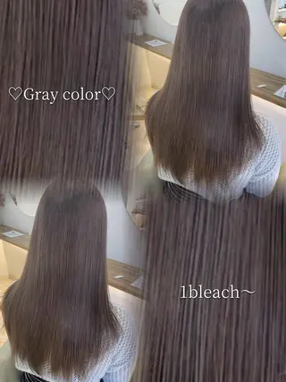 ロング カラー 🖤みらい🖤縮毛/ ブリーチモデル募集のヘアスタイル