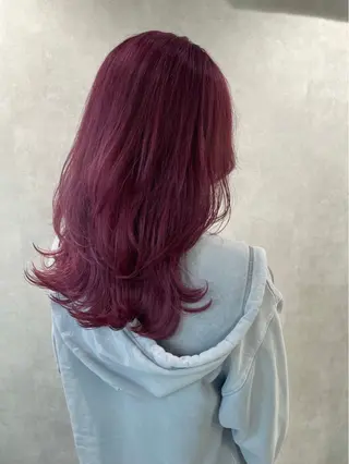 ロング カラー ボブ/レイヤー/ ダブルカラー/みのりのヘアスタイル