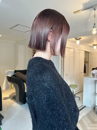 カラー ブリーチカラー🎀 韓国風/寺門美優のヘアスタイル