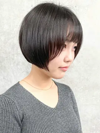 ミディアム 小顔ボブ/お悩み解決 /ボブパーマ/とういのヘアスタイル