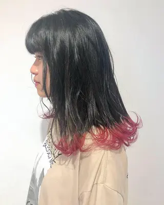 セミロング カラー ヘアアレンジ 【池袋/スパイキー ショート】ⓝⓘⓜⓤのヘアスタイル