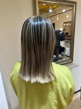 ミディアム カラー 髪質改善ayame 横山諒のヘアスタイル