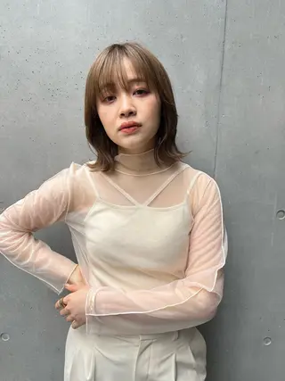 ミディアム カラー 浦和Lond 山本賢人のヘアスタイル