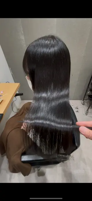 セミロング カラー 髪質改善ヘアケア 艶髪特化/上田のヘアスタイル