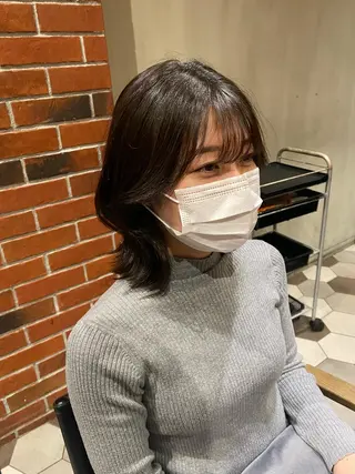 ミディアム 髪質改善韓国レイヤー SHIORI🦋のヘアスタイル