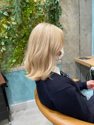 ミディアム カラー La fith liebe 京都駅前店所属・🌈ブリーチ特化🌈 MINATOのヘアスタイル