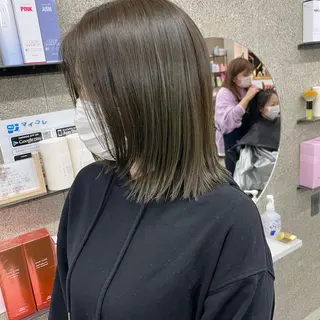 ミディアム カラー Lull (シェアサロンReco VIProom)所属・Lull1人美容室 バレイヤージュのヘアスタイル