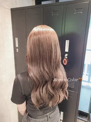 ロング カラー 透明感|ストレート| クロスパーマ|はるかのヘアスタイル