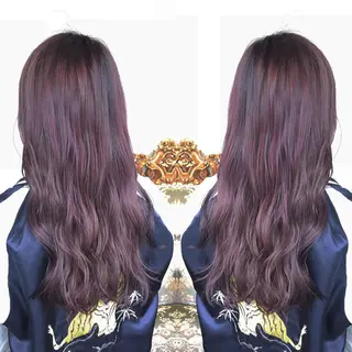 セミロング カラー パーマ ヘアアレンジ エグチ アキラのヘアスタイル