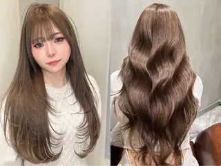ロング 🥇KEN /レイヤー/艶カラーのヘアスタイル