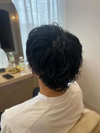 パーマ メンズ 山下 稚葉 艶髪/透明感カラーのヘアスタイル