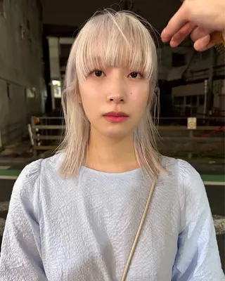 ミディアム カラー ヘアアレンジ 丸山渉/パーマ エフェクトブリーチのヘアスタイル