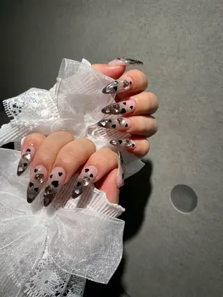 ネイル I-nailロング /ワンホン/キラキラのネイルデザイン