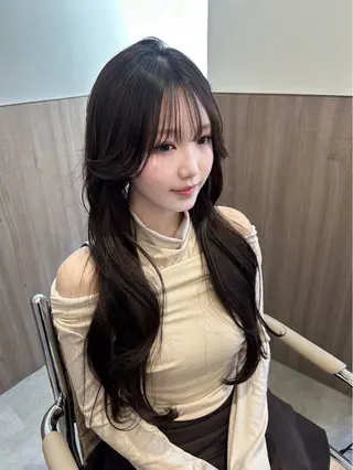 ミディアム カラー ヘアアレンジ メンズ Salowin原宿ash所属・‎透明感×艶髪 ‎🫒maki🎀のヘアスタイル