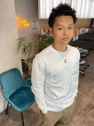 ショート パーマ ヘアアレンジ メンズ XENA表参道 MIKUのヘアスタイル