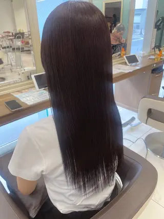ロング カラー 福島成美/髪質改善 縮毛矯正/カラーのヘアスタイル