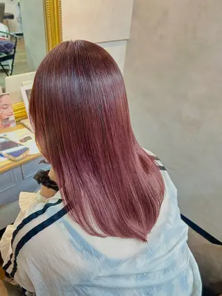 セミロング 🌼髪質整形& 艶カラー🌼珠理のヘアスタイル