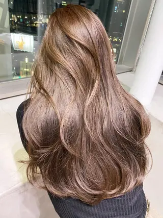 セミロング カラー パーマ ヘアアレンジ ITbyALBUM 八王子店のヘアスタイル