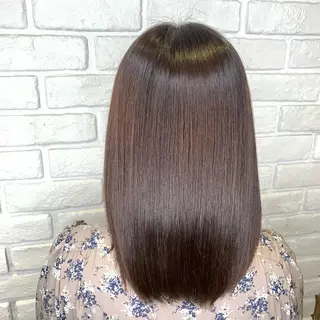 ミディアム 髪質改善/縮毛矯正 艶カラー/珠聡のヘアスタイル