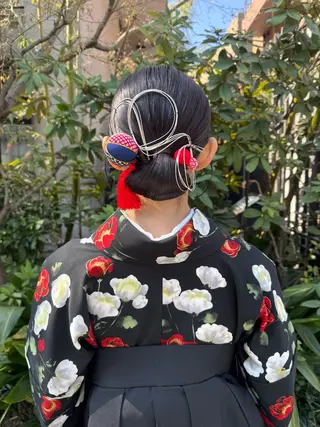 セミロング ヘアアレンジ 🎗️【ヘアセット 美眉】吉川玲🎗️のヘアスタイル