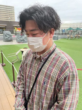 ショート パーマ メンズ メンズヘア特化 崎田 成人のヘアスタイル